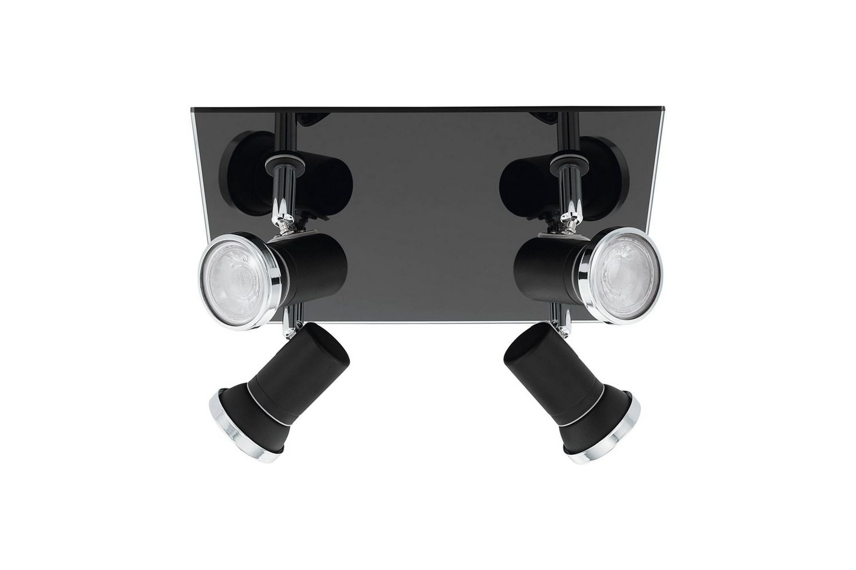 Spotlight Eglo Tamara 1 Kvadrat Svart, Krom Klar - Svart/Krom
