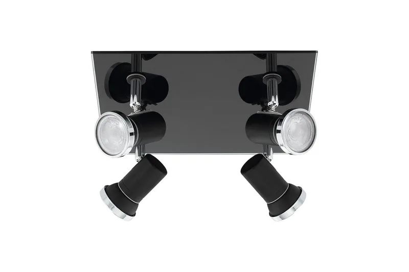 Spotlight Eglo Tamara 1 Kvadrat Svart, Krom Klar, Svart/Krom