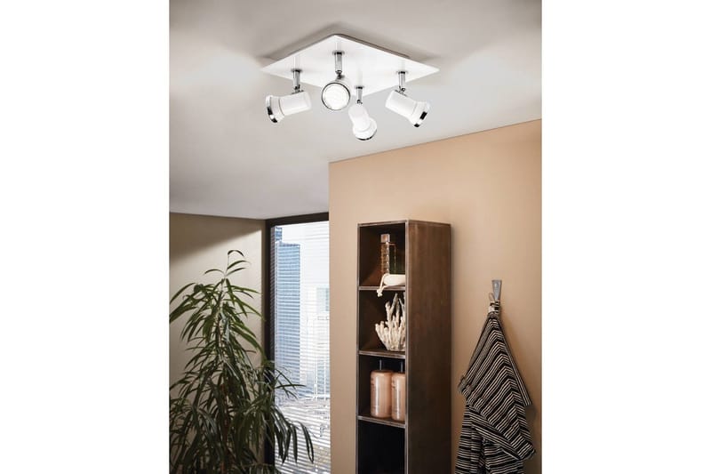 Spotlight Eglo Tamara 1 Kvadrat Vit, Krom - Vit/Krom - Belysning - Badrumsbelysning