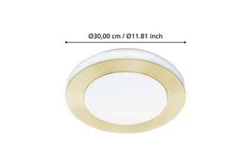 Taklampa Eglo Led Carpi - Vit/Mässing - Belysning - Badrumsbelysning