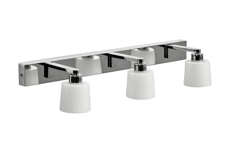 ULVÖ Badrumsbelysning 60 cm Krom/Vit - Krom/Vit - Badrumslampa vägg - Badrumsbelysning
