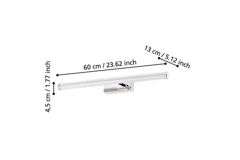 Vägglampa Eglo Vadumi 600 mm - Vit/Krom - Belysning - Badrumsbelysning - Badrumslampa vägg