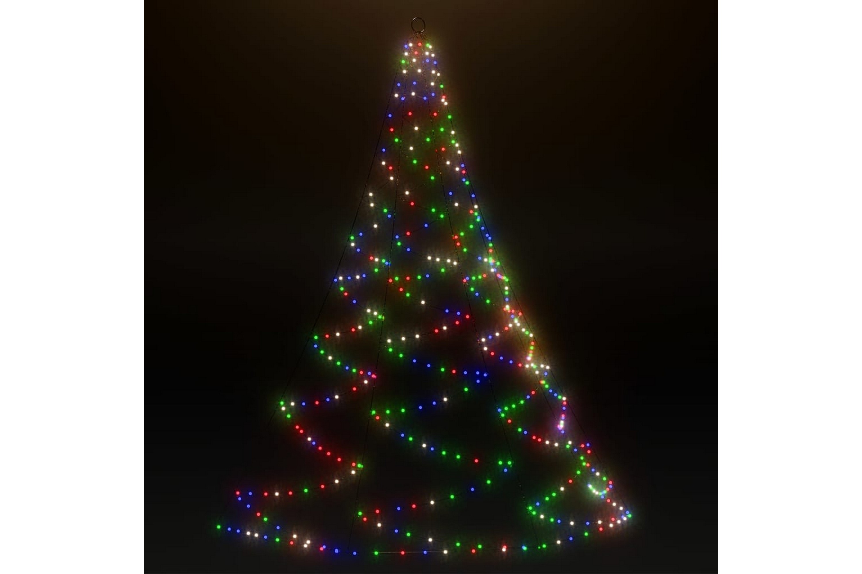 Hängande julgran med metallkrok 260 LED flerfärgad 3 m inne/ – Flerfärgad