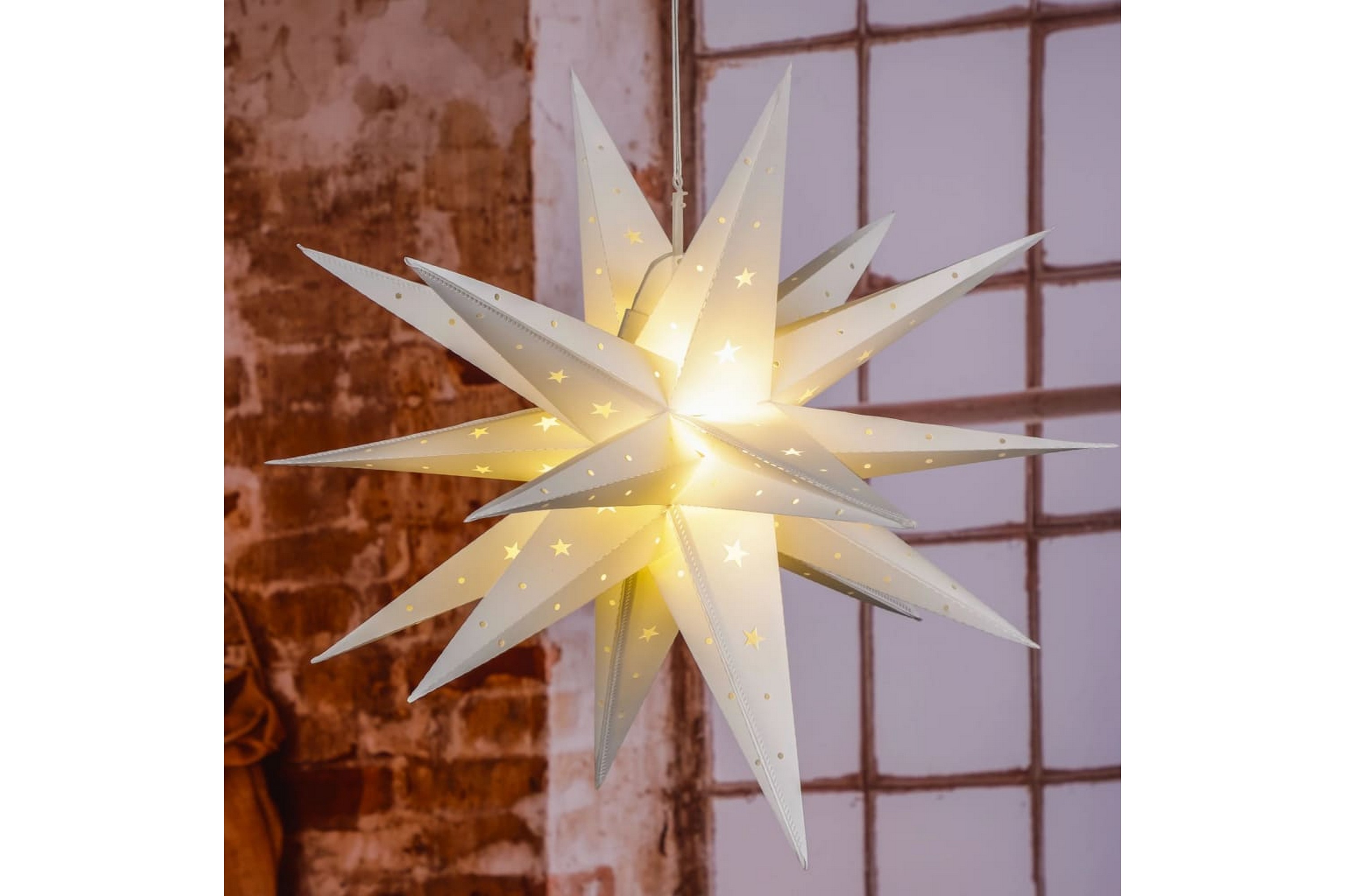 HI LED-julstjärna 58 cm – Guld