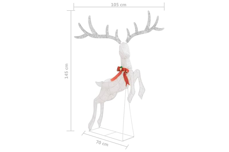 Juldekoration flygande ren 120 LED silver kallvit - Silver - Belysning - Julbelysning