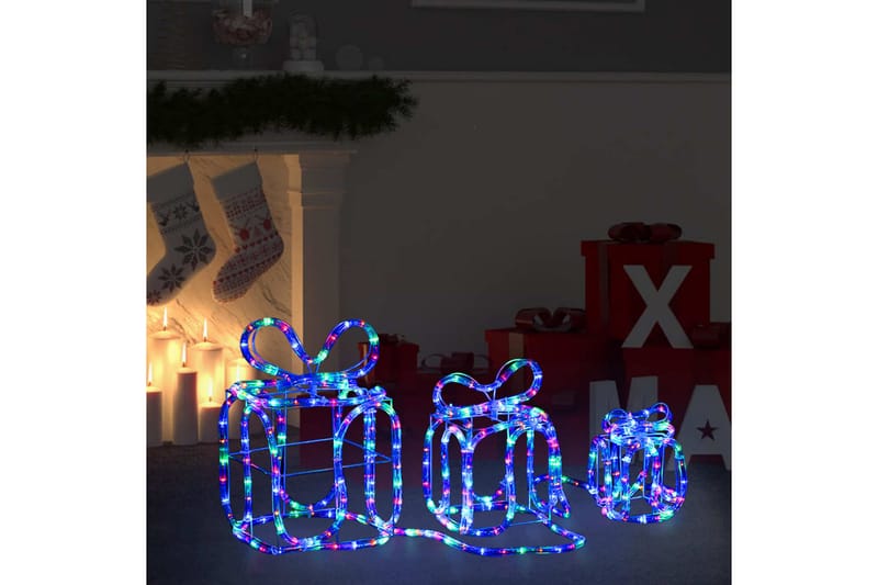 Juldekoration julklappar med 180 LED inomhus/utomhus - Flerfärgad - Julbelysning - Julbelysning utomhus