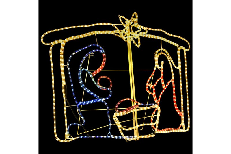 Juldekoration julspel 240 LED 116x41x87 cm - Flerfärgad - Julbelysning - Julbelysning utomhus