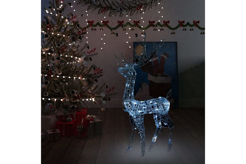 Juldekoration ren akryl 140 LED 120 cm kallvit - Vit - Julbelysning - Julbelysning utomhus