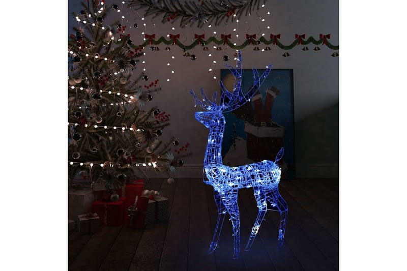 Juldekoration ren akryl 140 LED 128 cm blå - Blå - Julbelysning - Julbelysning utomhus