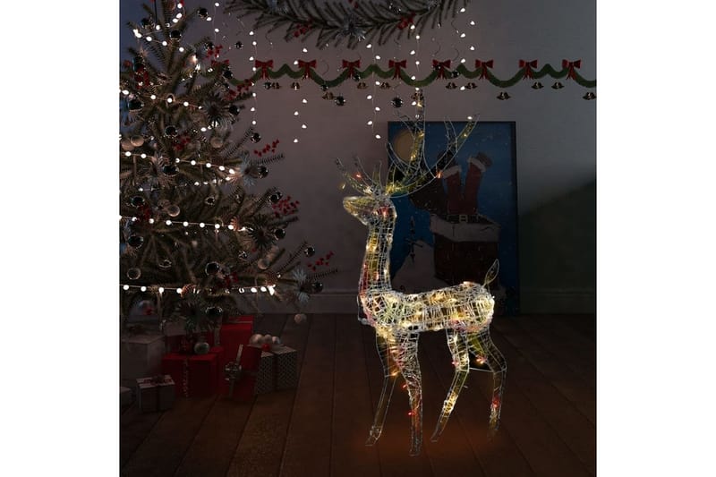 Juldekoration ren akryl 140 LED 128 cm flerfärgad - Vit - Belysning - Julbelysning