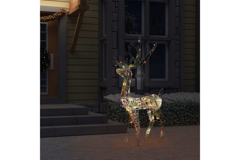 Juldekoration ren akryl 140 LED 128 cm flerfärgad - Vit - Belysning - Julbelysning