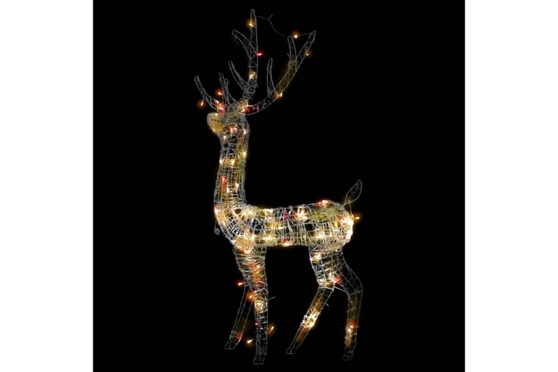Juldekoration ren akryl 140 LED 128 cm flerfärgad - Vit - Belysning - Julbelysning