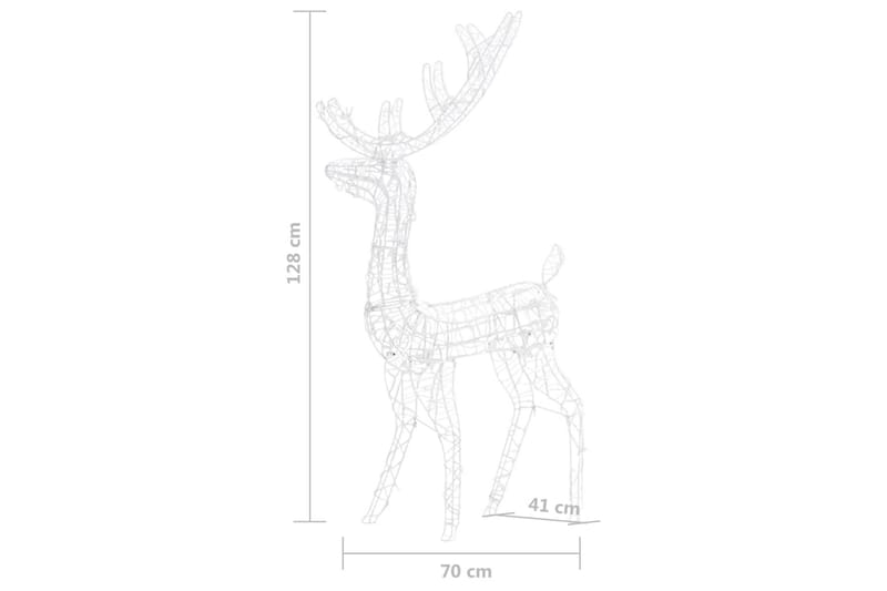Juldekoration ren akryl 140 LED 128 cm flerfärgad - Vit - Belysning - Julbelysning