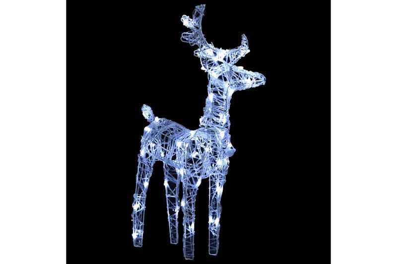 Juldekoration ren & släde 160 LED 130 cm akryl - Vit - Belysning - Julbelysning