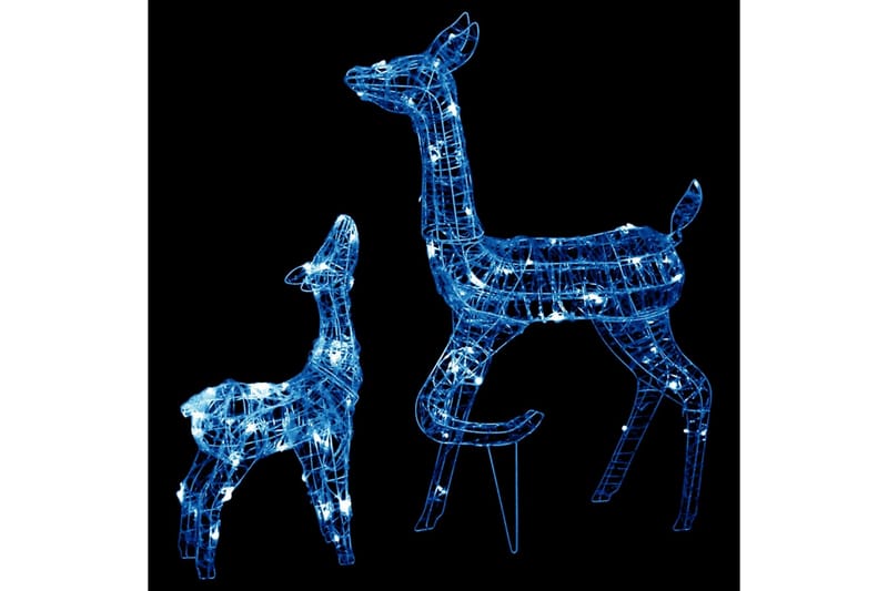 Juldekoration renfamilj akryl 160 LED blå - Blå - Belysning - Julbelysning