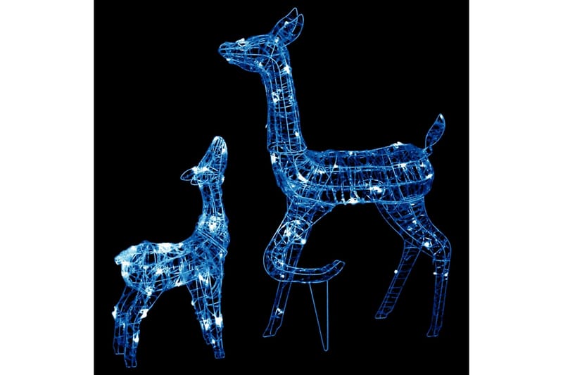 Juldekoration renfamilj akryl 160 LED blå - Blå - Julbelysning - Julbelysning utomhus
