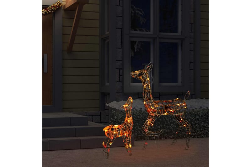 Juldekoration renfamilj akryl 160 LED flerfärgad - Flerfärgad - Julbelysning - Julbelysning utomhus