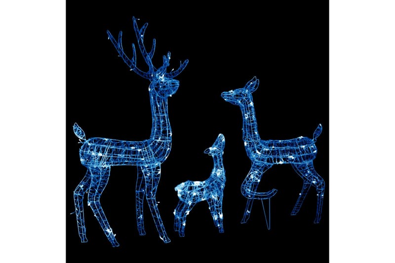 Juldekoration renfamilj akryl 300 LED blå - Blå - Julbelysning - Julbelysning utomhus