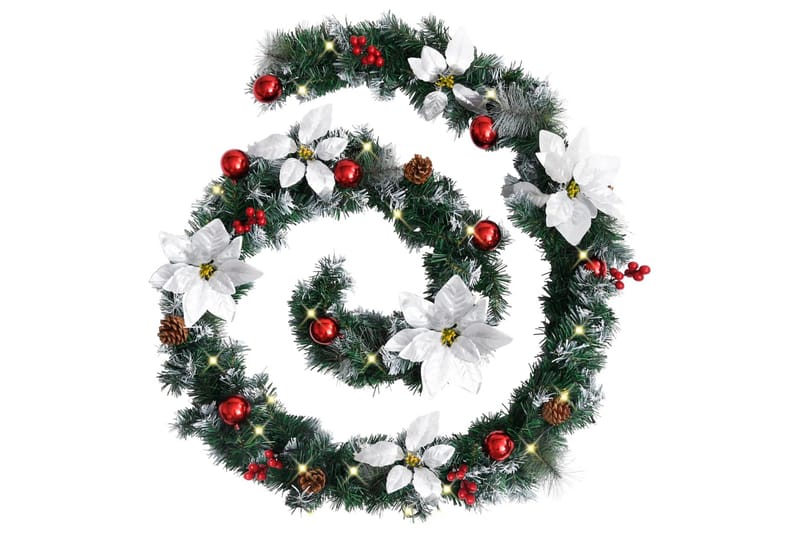 Julgirlang med LED-lampor grön 2,7 m PVC - Grön - Belysning - Julbelysning