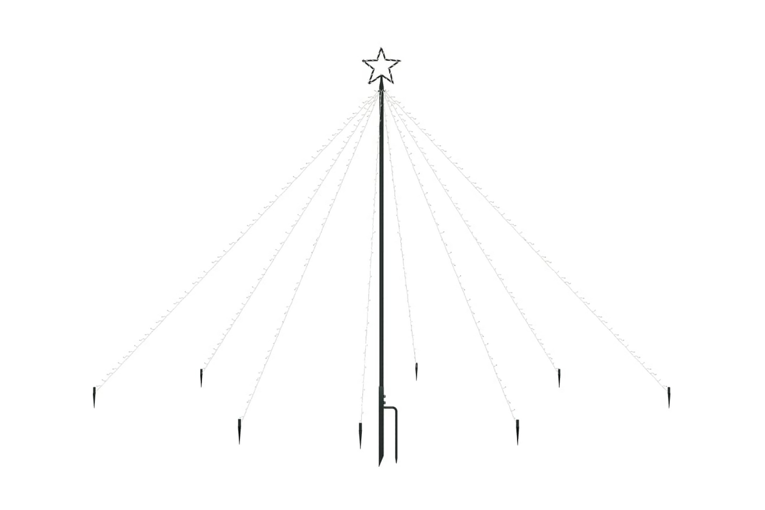 Julgran LED inomhus/utomhus 400 lysdioder 2,5 m – Vit