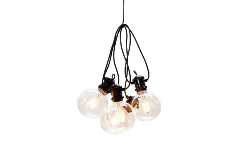 Konstsmide Slinga E27 10 LED utbytbar Svart - Julbelysning - Balkongbelysning - Ljusslinga