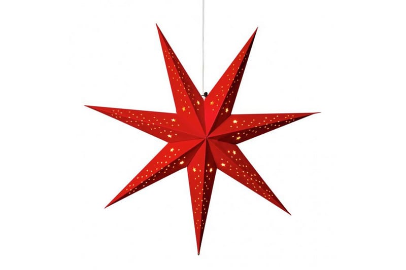 Konstsmide Pappersstjärna sammet 78 cm Röd - Konstsmide - Julbelysning - Adventsstjärna