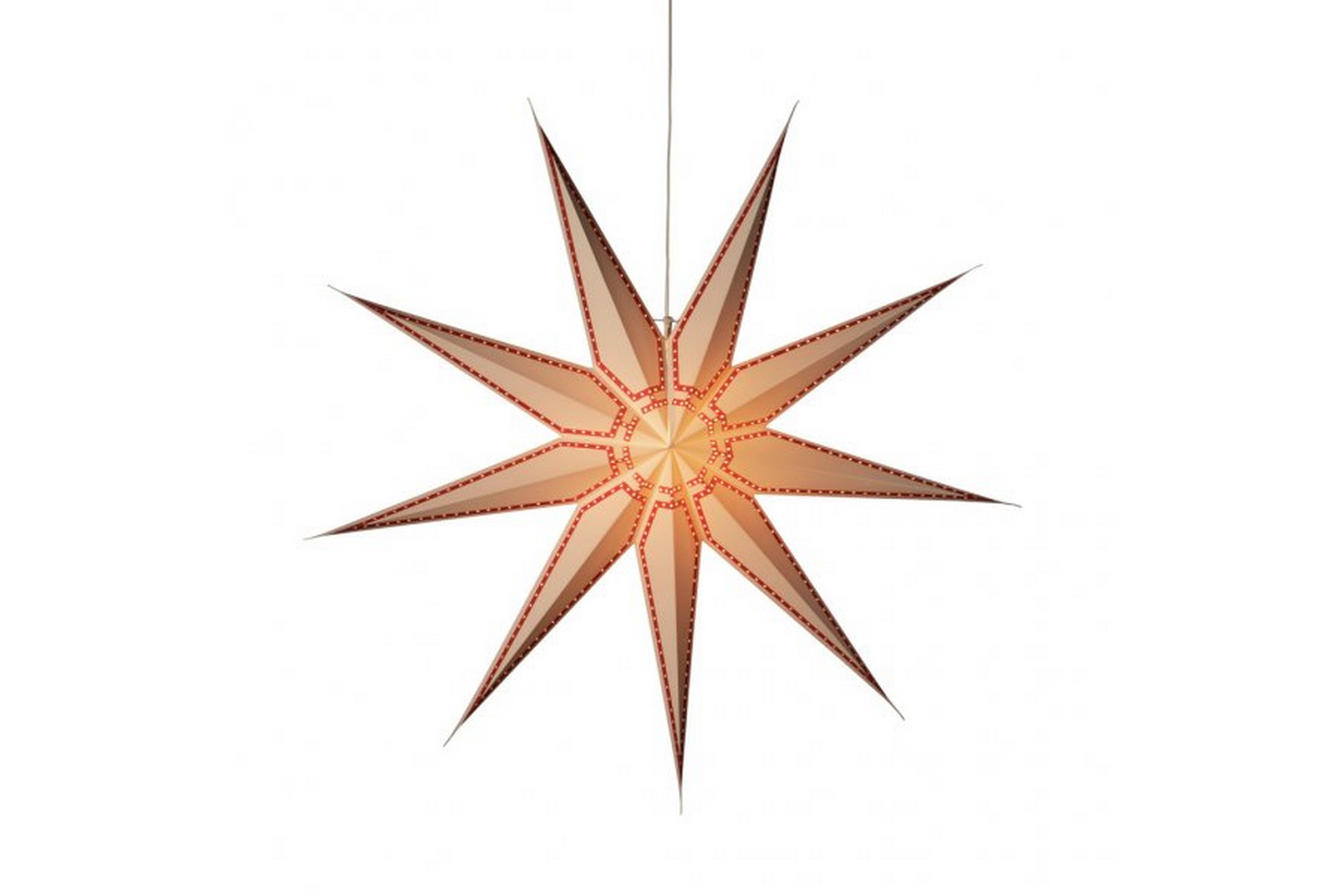 Konstsmide Pappersstjärna 115cm vit/röd – Konstsmide