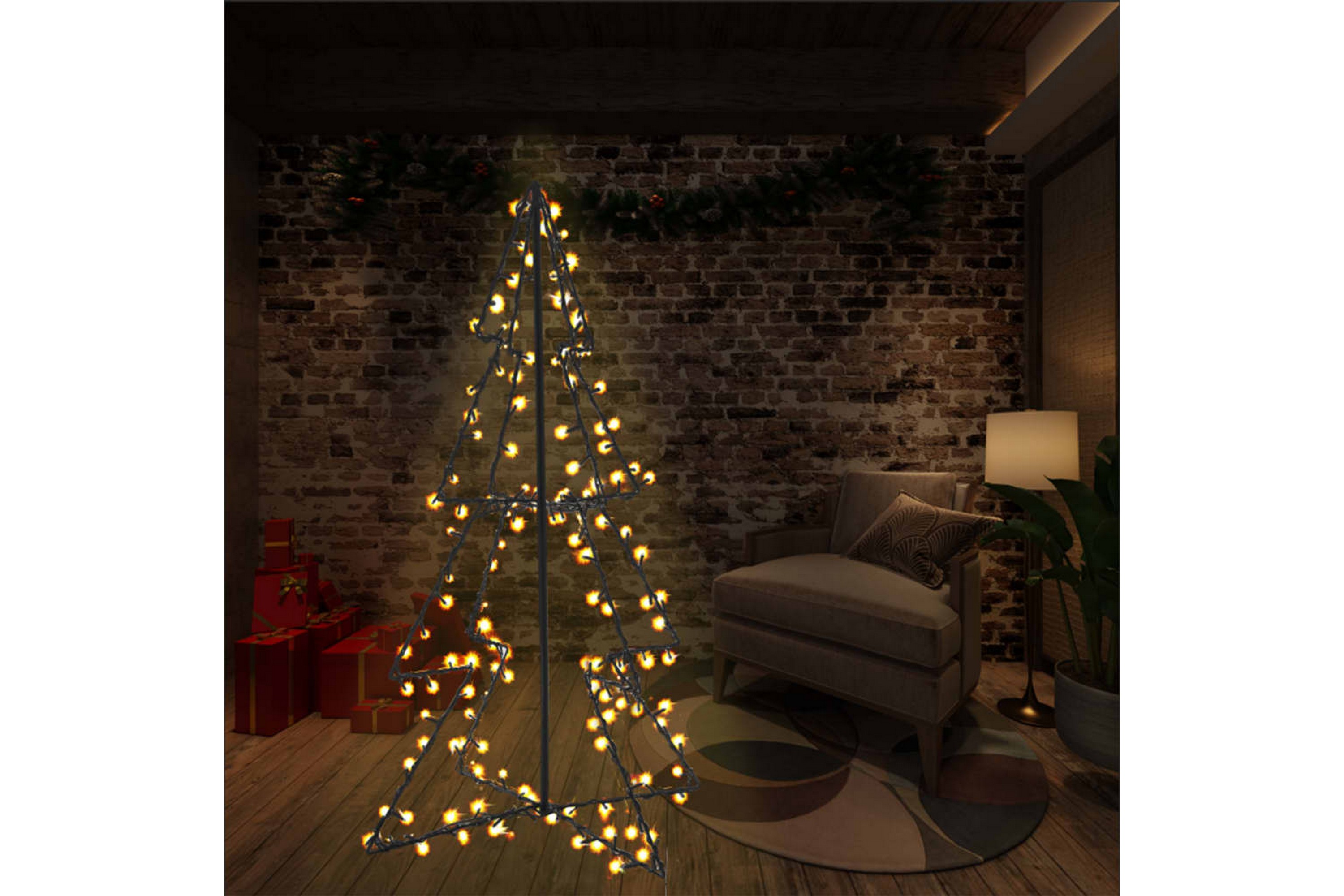 Ljuskon för julgran 160 LED inne/ute 78×120 cm –