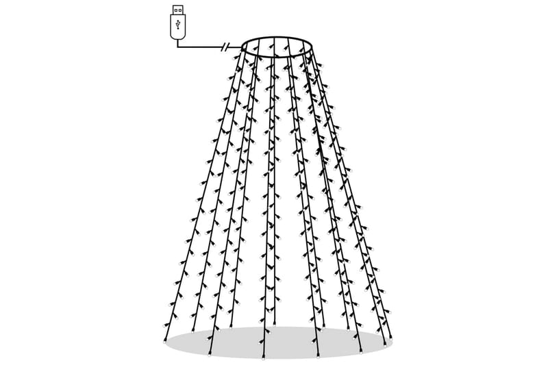 Ljusnät för julgran 180 lysdioder flerfärgad 180 cm - Flerfärgad - Julbelysning - Julgransbelysning