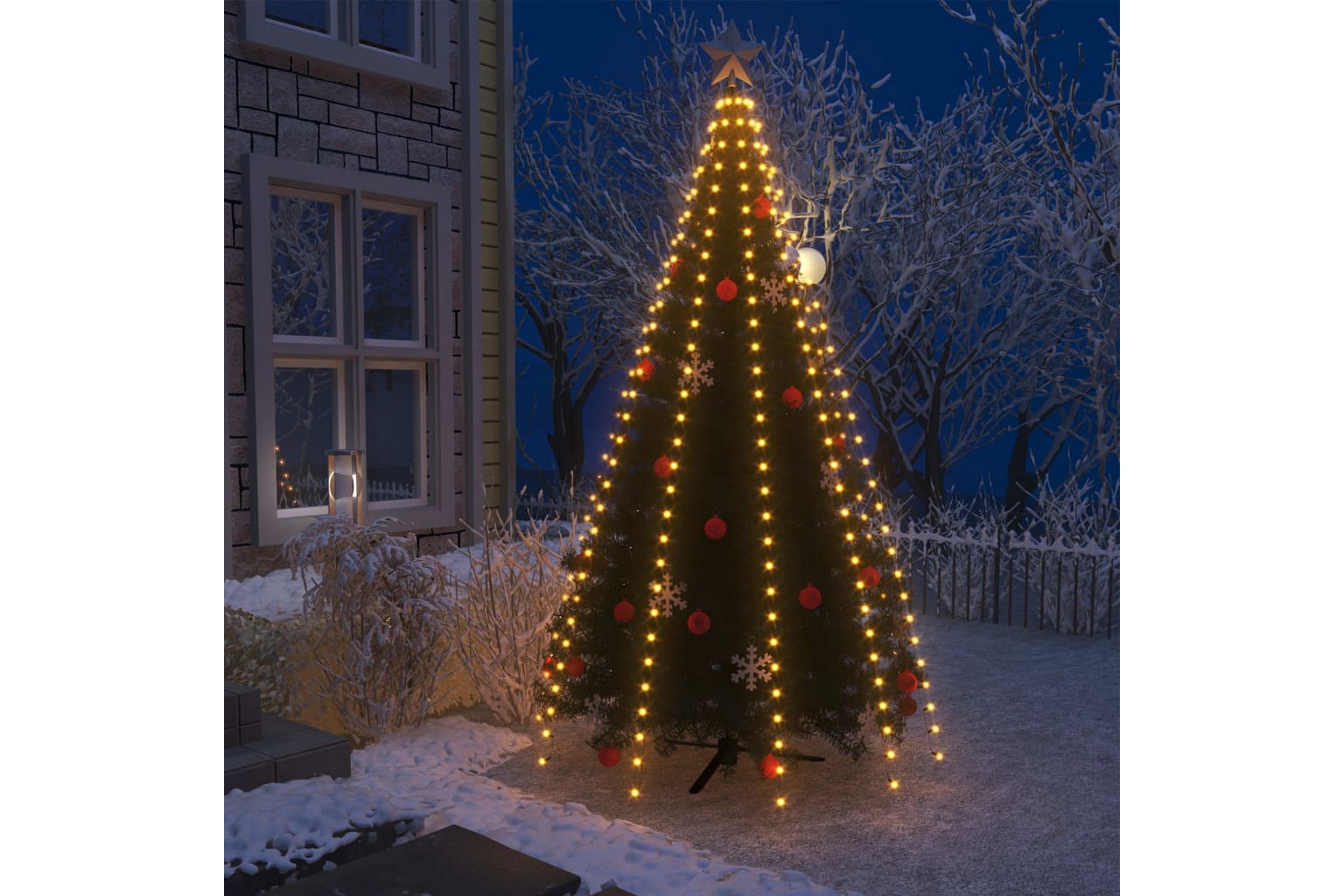 Ljusnät för julgran 300 LED 300 cm – Grön