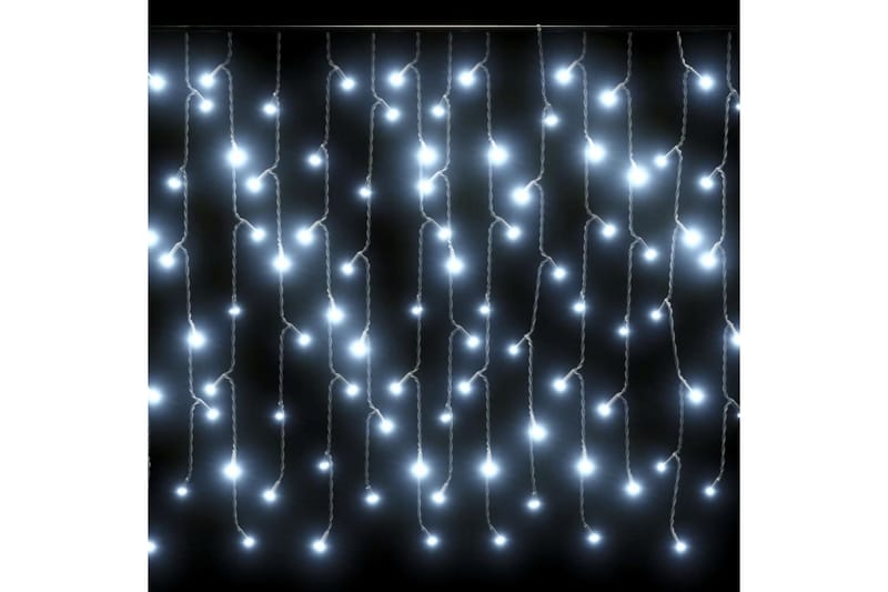 Ljusslinga draperi istappar 10 m 400 lysdioder kallvit - Vit - Julbelysning - Ljusslinga - Balkongbelysning