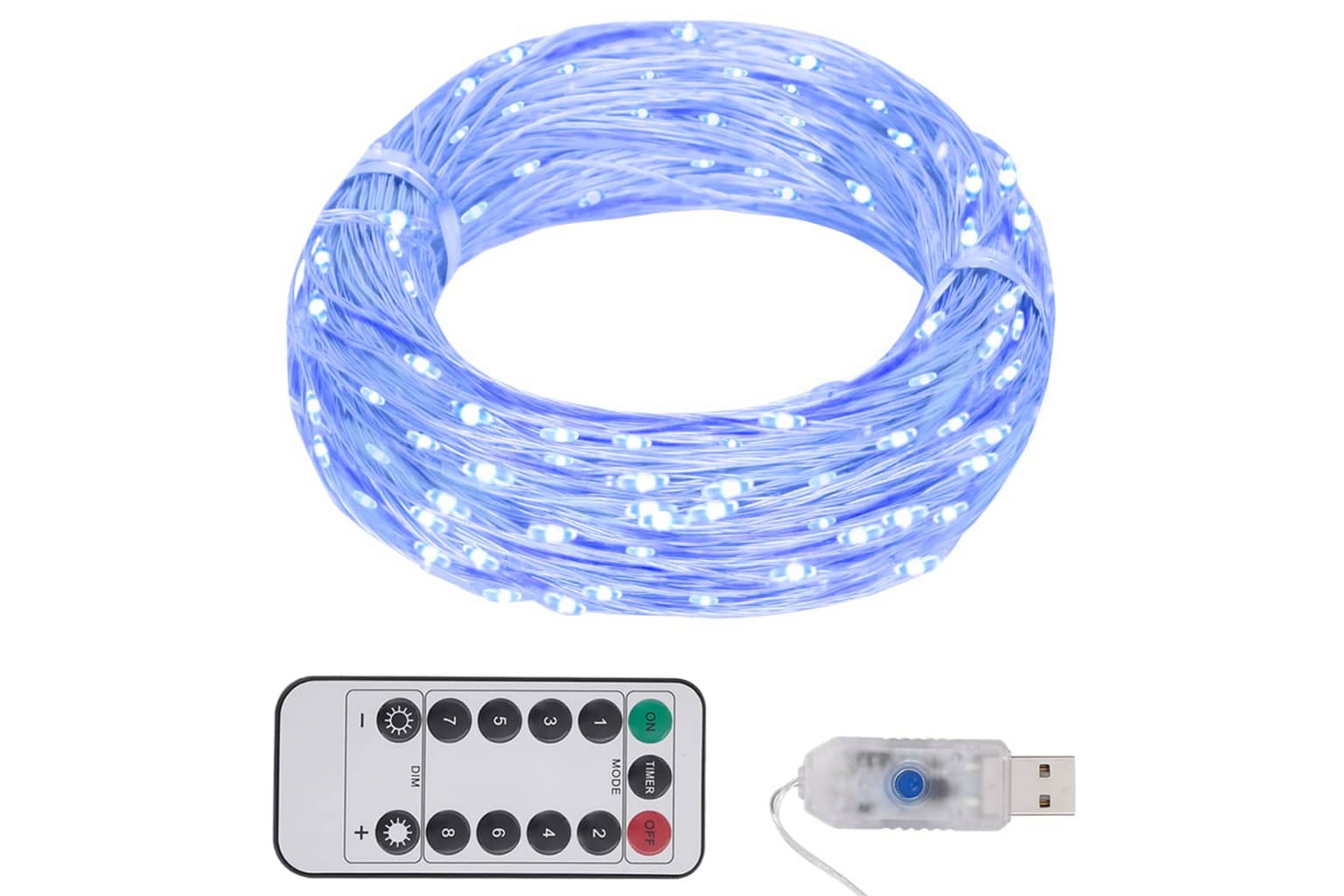 Be Basic Ljusslinga med 150 LED blå 15 m – Blå