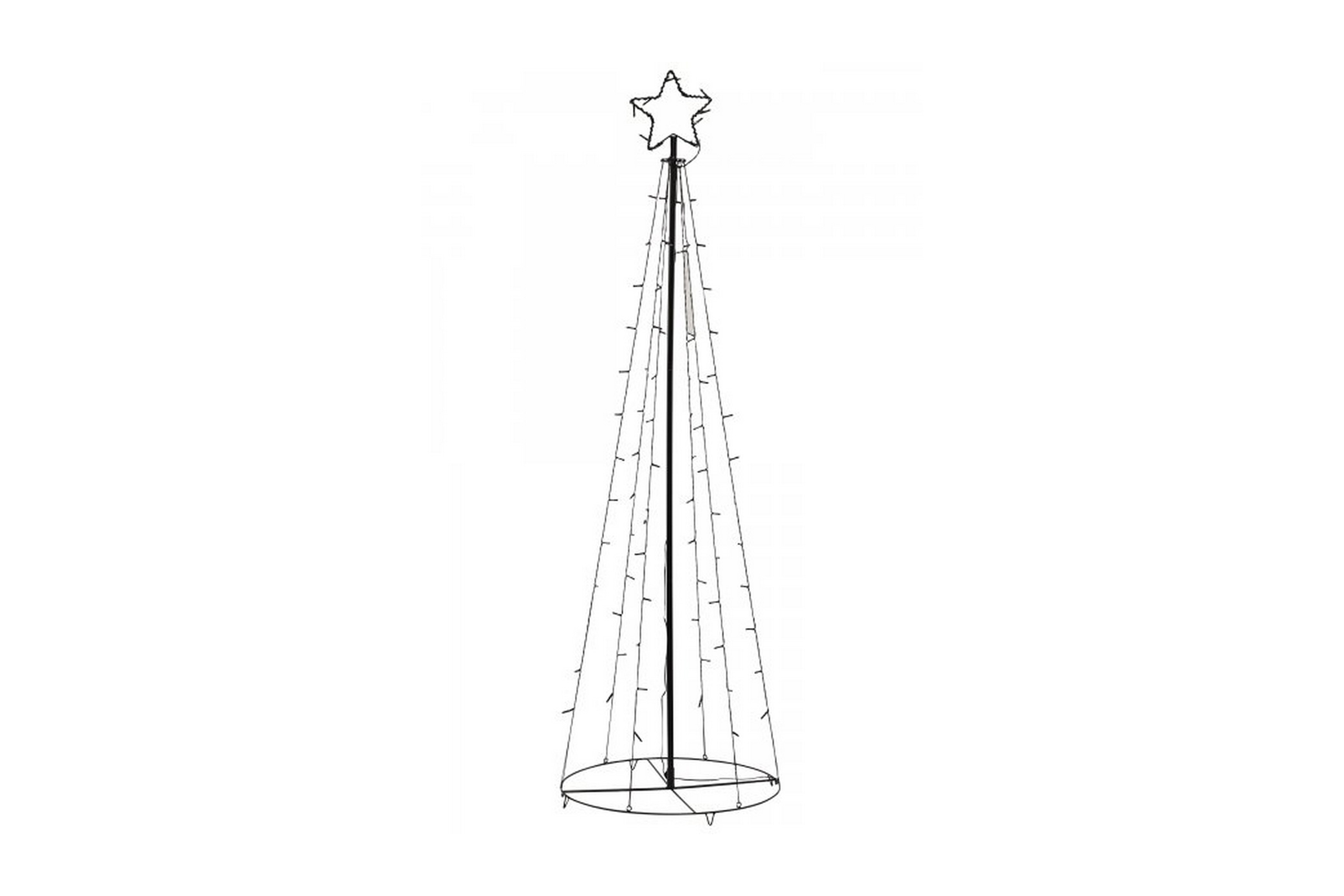 Metallgran m. stjärna LED – Pixie Design