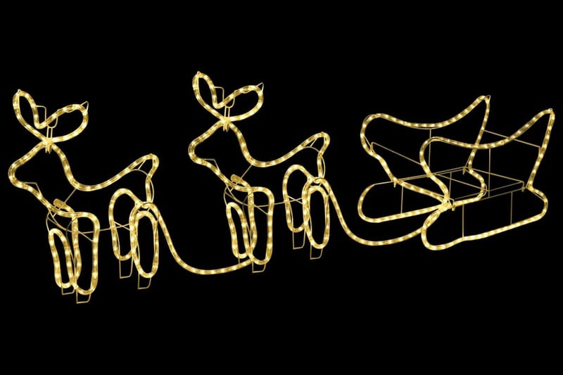 Ren och släde juldekoration 576 LED utomhus - Vit - Belysning - Julbelysning