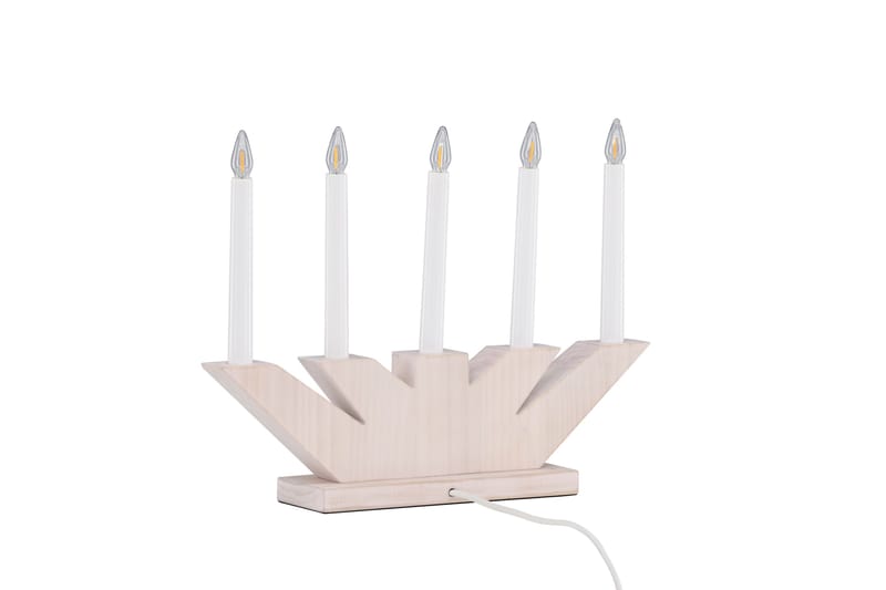 Verbier Adventsljusstake  41 cm - Vit - Belysning - Julbelysning