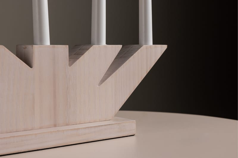 Verbier Adventsljusstake  41 cm - Vit - Belysning - Julbelysning