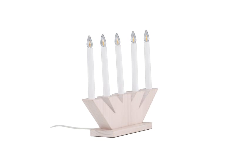 Verbier Adventsljusstake  41 cm - Vit - Belysning - Julbelysning