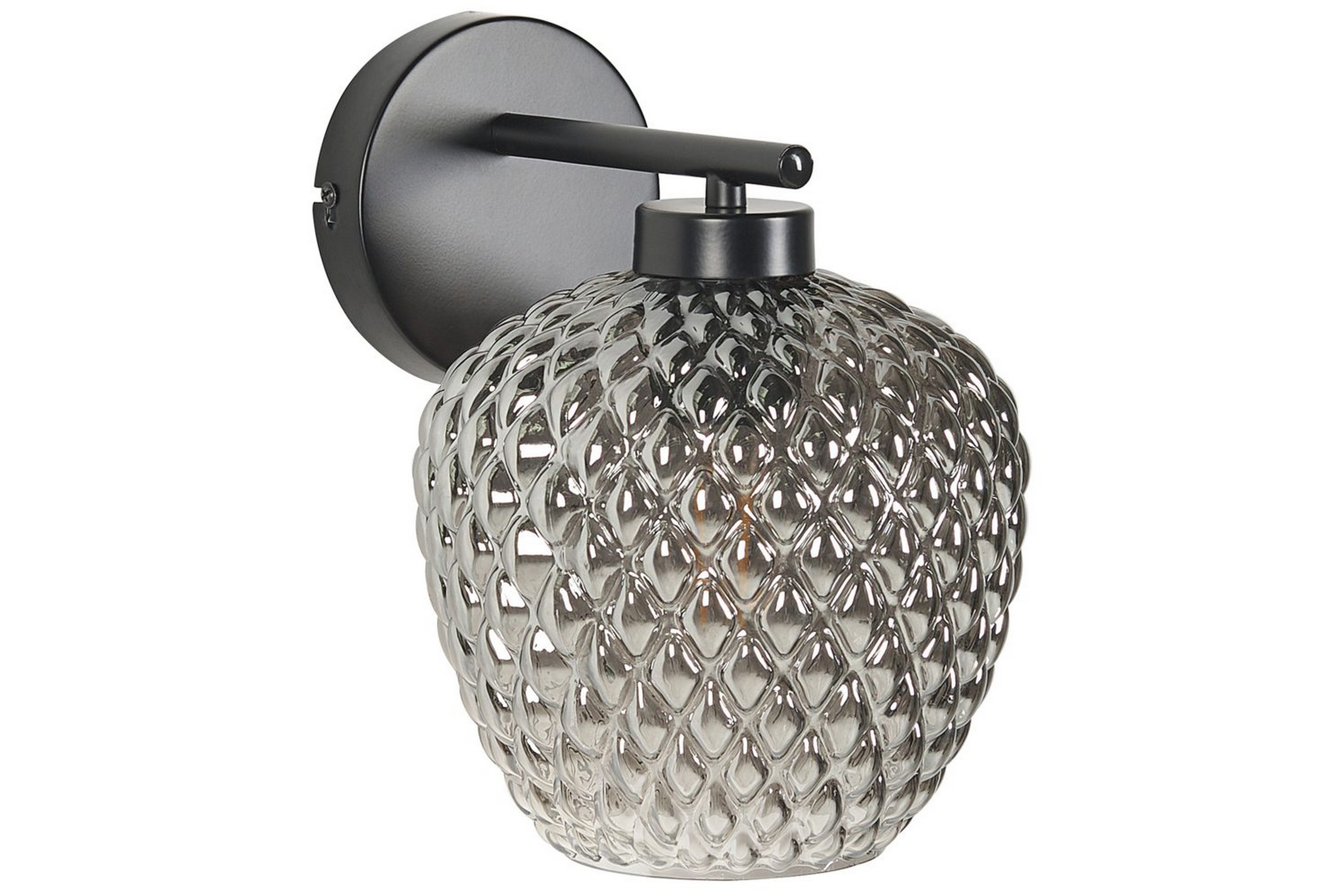 Alonnis Vägglampa E27 - Svart/Transparent