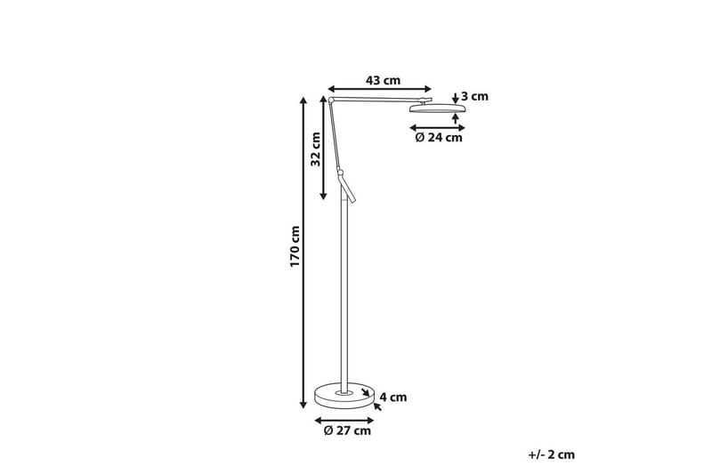 Anticar Golvlampa 170 cm - Silver - Belysning - Inomhusbelysning & lampor - Golvlampor & golvbelysning