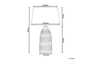 Azzurvi Bordslampa 56 cm E27 - Rosa/Vit - Belysning - Inomhusbelysning & lampor - Sänglampa - Sängbordslampa