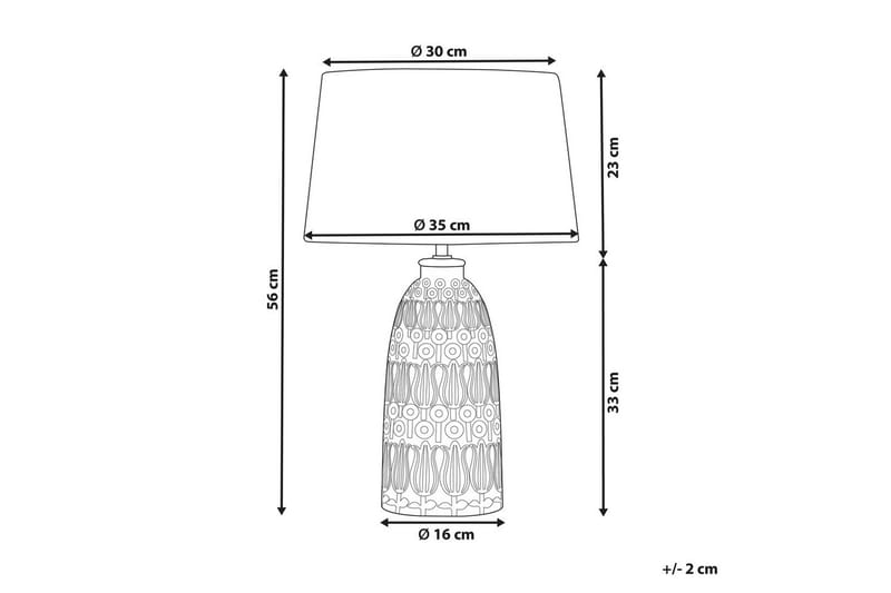 Azzurvi Bordslampa 56 cm E27 - Rosa/Vit - Belysning - Inomhusbelysning & lampor - Sänglampa - Sängbordslampa