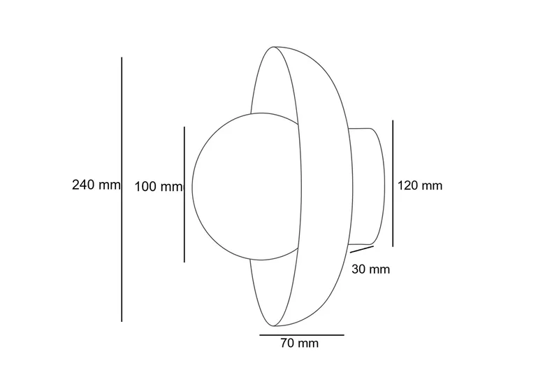 Beylin Vägglampa 24 cm Rund - Ek Vit - Belysning - Inomhusbelysning & lampor - Vägglampor & väggbelysning