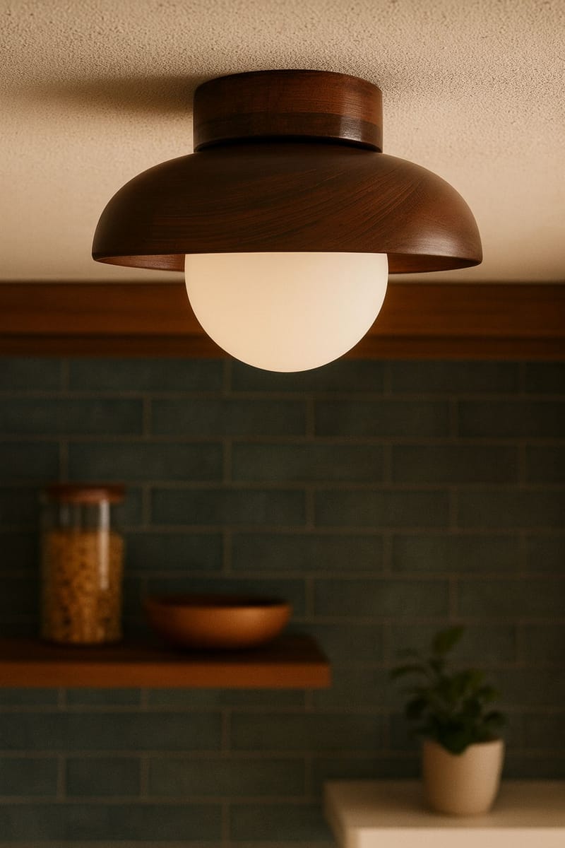 Beylin Vägglampa 24 cm Rund - Valnöt Vit - Belysning - Inomhusbelysning & lampor - Vägglampor & väggbelysning