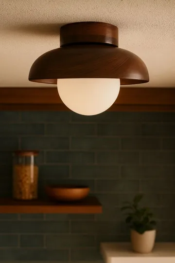 Beylin Vägglampa 24 cm Rund - Valnöt Vit - Belysning - Inomhusbelysning & lampor - Vägglampor & väggbelysning