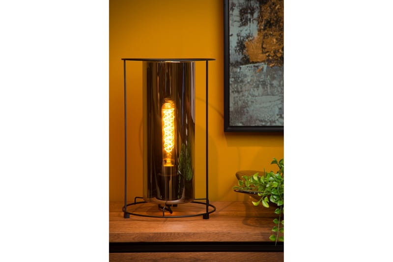 DOUNIA Bordslampa 25 cm Rökfärgat - Lucide - Sovrumslampa - Sängbordslampa - Bordslampor & bordsbelysning - Fönsterlampa på fot