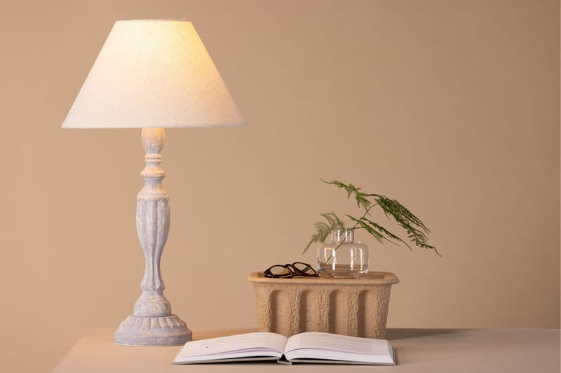 Dube Bordslampa 62 cm Beige - Sängbordslampa - Sovrumslampa - Fönsterlampa på fot - Bordslampor & bordsbelysning