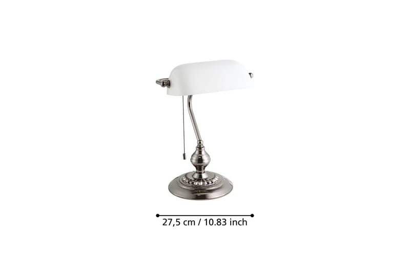 Bordslampa Eglo Banker Nickel Vit - Vit - Belysning - Inomhusbelysning & lampor - Skrivbordslampa