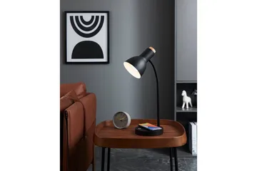 Bordslampa Eglo Veradal-Qi med Touch - Svart/Brun - Belysning - Inomhusbelysning & lampor - Skrivbordslampa