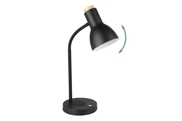 Bordslampa Eglo Veradal-Qi med Touch - Svart/Brun - Belysning - Inomhusbelysning & lampor - Skrivbordslampa