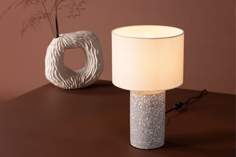 Faiz Bordslampa 35 cm Grå - Sängbordslampa - Sovrumslampa - Fönsterlampa på fot - Bordslampor & bordsbelysning